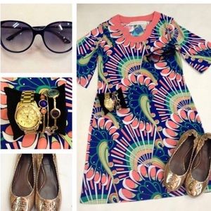 Tracy Negoshian Gladys Dress in Fanfare Blue